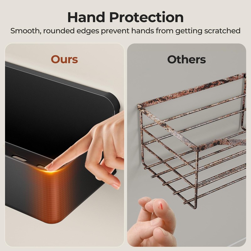 Orimade Shower Caddy 5-Pack, No-Drill Adhesive Shelves for Bathroom, Rustproof