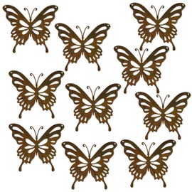 Rostikal Set of 10 Butterflies 12 x 12 cm Patina Garden Decoration Rust Decorative Window for Hanging