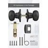 Goldenwarm Black Closet Door Knobs, Passage Door Knobs, Matte Black