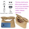 Straw Clutch Purses for Women Summer Beach Bags Envelope Woven