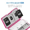 Elecom CMC-SDCPP12PN Memory Card Case, SD Case, Plastic, Holds 6