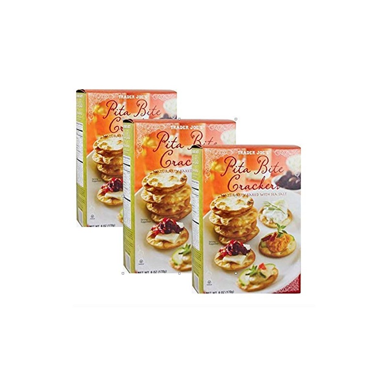 Trader Joes Pita Bite Snack and Entertainment Crackers 3 Pack