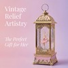 Ballerina Musical Snow Globe Lantern, Gold & Pink Spinning Figurine