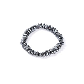 DivaGlamz DivaGlamz Hematite Bracelet For Men, Reclaim Your Edge & Confidence Natural Hematite Stone Beaded Stretch Healing Bracelets Inspirational Gift Jewelry (Black Square-2)