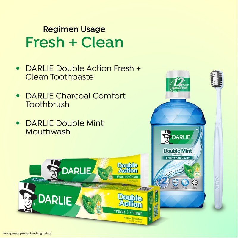 DARLIE Double Action Fresh + Clean Strong Mint Toothpaste 250g