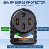 Nilight 50 Amp RV Surge Protector 125V/6250W RV Surge Adapter