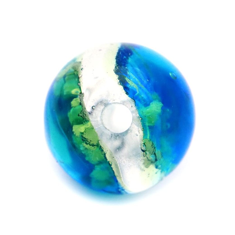 Keramarin Firefly Glass Beads, 0.3 inches (8 mm), Luminous, Noctilucent,