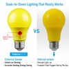TORCHSTAR Yellow Dusk to Dawn Light Bulbs Outdoor, Sensor A19