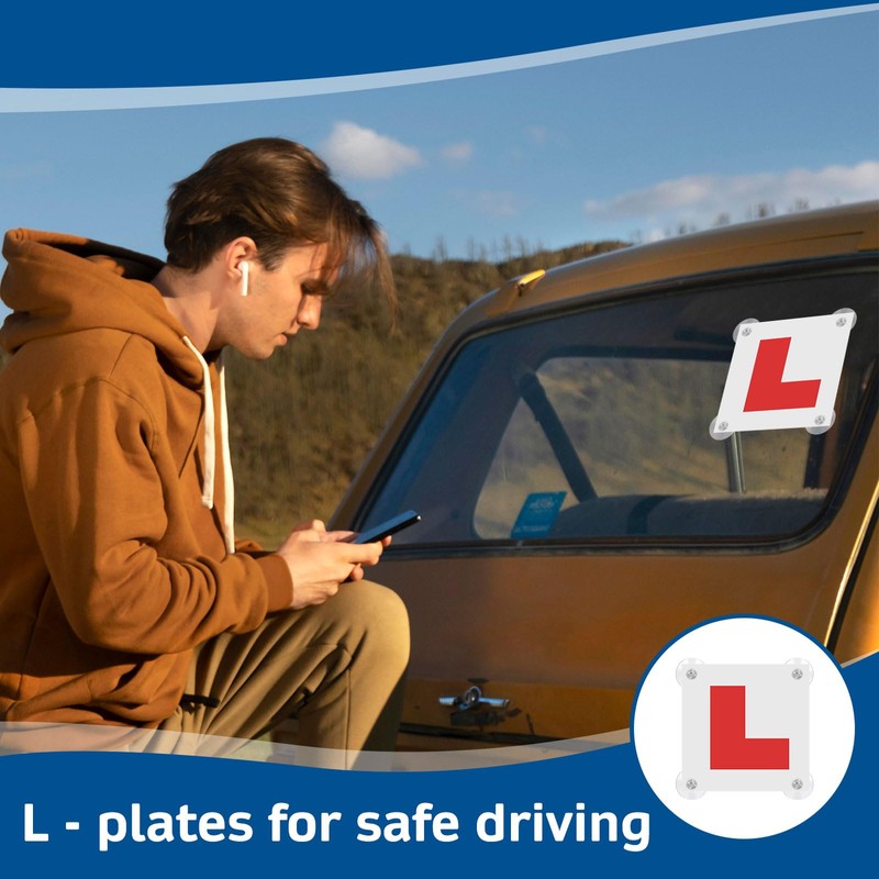 2 Pack Magnetic L Plates for Car, Fully Magnetic Learner