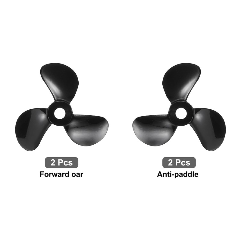 sourcing map 2Set RC Boat Propeller, 3 Blades Propellers 4mm