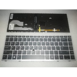SOUTHERNINTL Repuesto para teclado HP EliteBook 745 840 G5 G6 US retroiluminado con marco plateado y punto de ratón L11307-001 L14377-001 L14378-001
