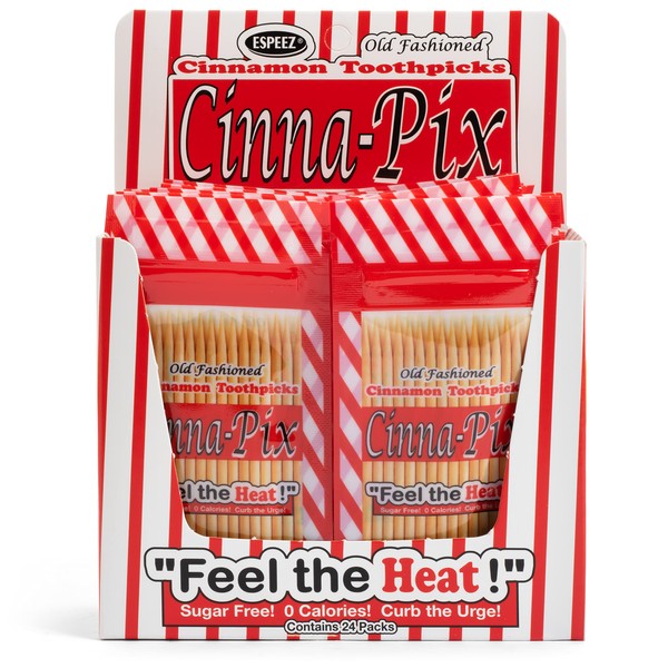 Cinna-Pix Old Fashioned Cinnamon Toothpicks, 24 Count