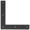 6 Pack 9-1/2" Black Flat L Bracket Corner Brace, Mending