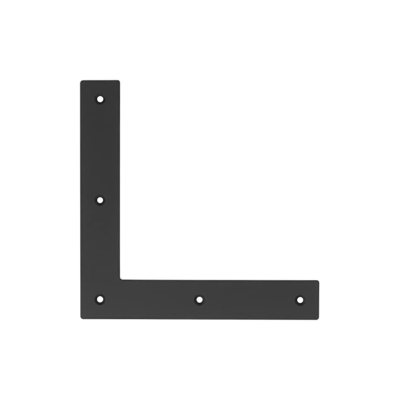 6 Pack 9-1/2" Black Flat L Bracket Corner Brace, Mending
