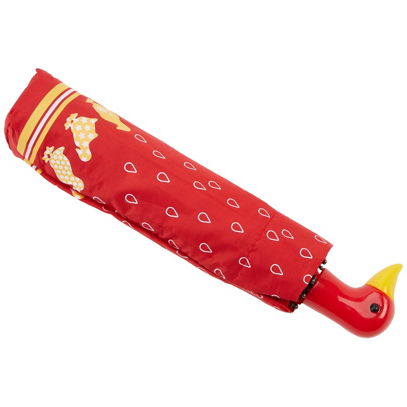 Clifton Duck Handle Mini Maxi, Yellow Ducks Print On Red