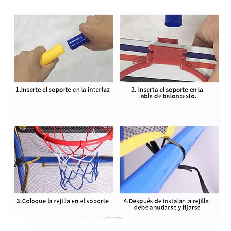 GB-01 Kit De Aro De Baloncesto Para Niños, Bomba +