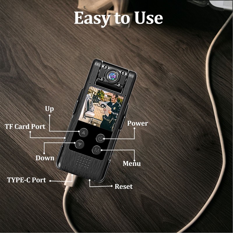 Body Worn Video Recorder 4K Ultra HD 140 Degree Wide