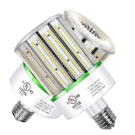 TJBB UL Listed 2-Pack 120W LED Corn Cob Light Bulb, E39 Large Mogul Base Bulb 5000K Daylight, (250-600W MH/HPS Replace) Indoor Outdoor Lighting for Garage Warehouse High Bay Parking Lot Wall Pack