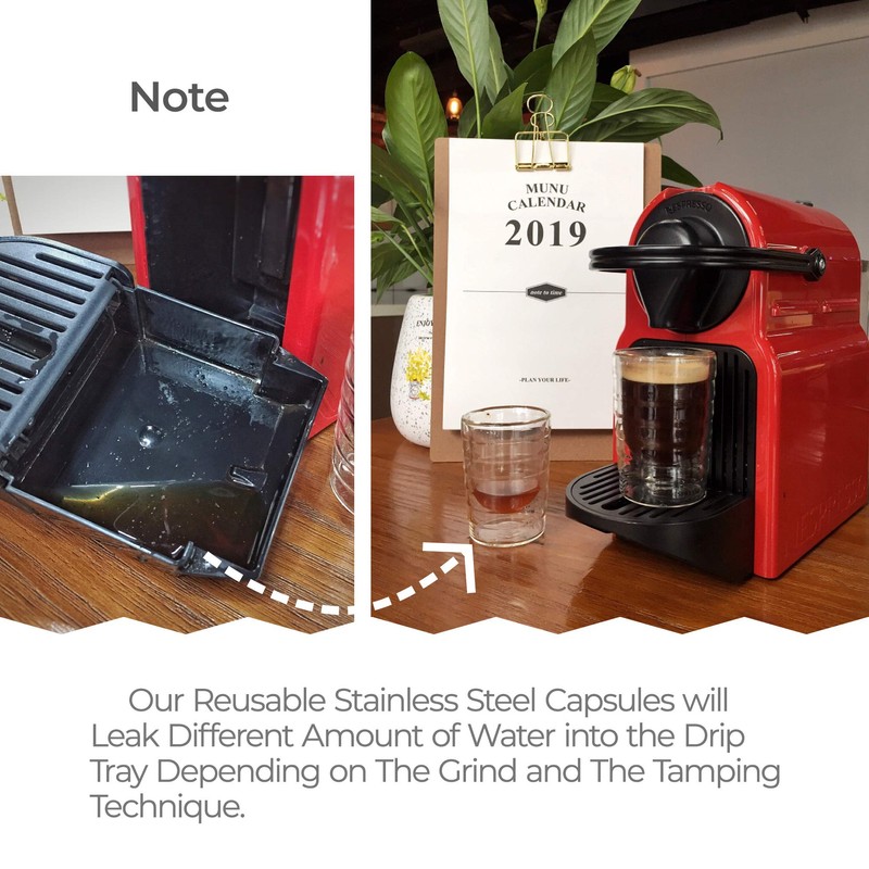 Espresso Capsules Refillable Coffee Pod Stainless Steel Cups Compatible with