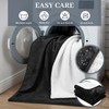 Tisancy Love Black Waterproof Bed Blanket, Throw Size XS 45''