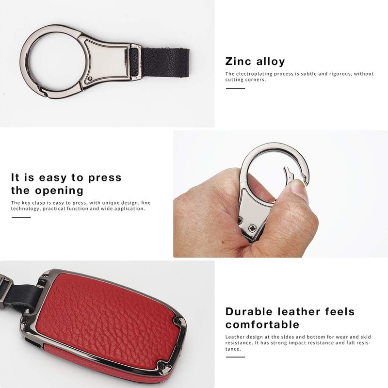 MARCHFA Leather Key Case Key Case Compatible with Evoque Discovery
