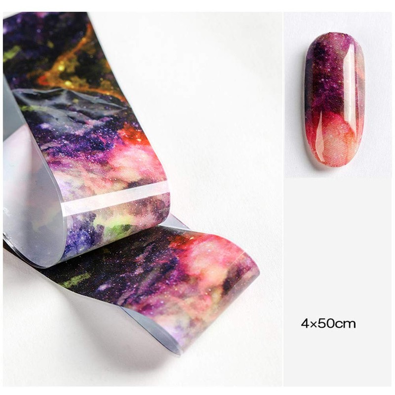 10 Stickers 50cm Laser Starry Sky Nail Foil Nail Decor