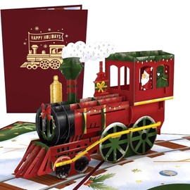Lovepop Santa Train 3D Pop Up Greeting Card