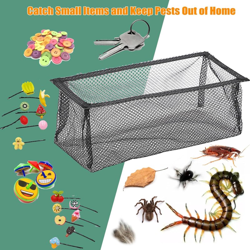 6-Pack Black Floor Vent Covers (4x10 Inch) - Debris Trapping