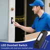 Lighted Doorbell Button, Wall Mounted Doorbell Switch with LED Light,