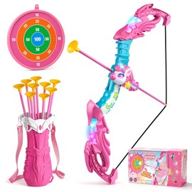 Unicorn Toys for Girls Ages 3-12, Bow and Arrow Set for Kids with 10 Arrows
