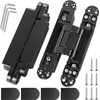 7 Inch Invisible Door Hinges (2 Pack), 3D Adjustable Hidden