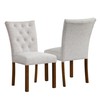 HomePop Button Tufted Fabric Dining Chairs - Neutral Textured Solid