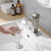 BATHLAVISH Bathroom Sink Faucet Waterfall Brushed Nickel Single Hole Modern