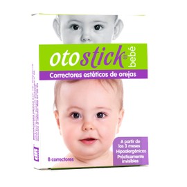 Otostick Bebé | Correctores estéticos para orejas separadas | Contiene 8 correctores + 1 gorro | A partir de 3 meses.