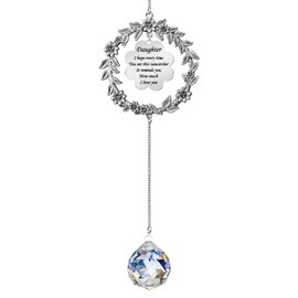 Peili Suncatcher: Crystal, Metal Daughter Gift for Multiple Occasions (Valentines Day, Birthday, Thanksgiving, Christmas)