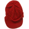 Acrylic Plain Beanie Visor-Red