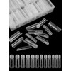 EBANKU 120 Pieces Clear Matte Dual Nail System Mould Acrylic