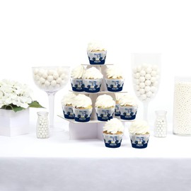 Big Dot of Happiness Calling All Units - Police - Cop Birthday Party or Baby Shower Decorations - Party Cupcake Wrappers - Set of 12