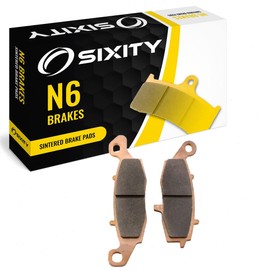 Sixity N6 Front Sintered Brake Pads compatible with Kawasaki VN900D Vulcan 900 Classic LT D6F D7F D9F DAF DBF DCF DDF DEF DFF Spoke Wheels & Screen 2006-2015 Complete Set