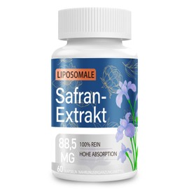 Saffron Extract Capsules - 88.5 mg High Dose, GMO Free & Gluten Free (60 Capsules, 2 Month Supply)