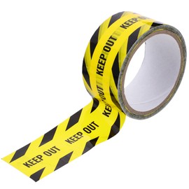 Safety Warning Tape Yellow and Black Anti Slip Sticker Self Adhesive Masking Tape Safety Strip for Marking Floors Walls Step (Keep Out)