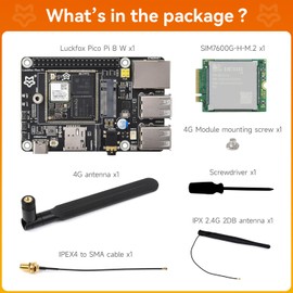 LUCKFOX Pico Pi B W 4G Kit - Linux Development Board, 0.5TOPS NPU, 8GB eMMC, Suitable for Embedded Application Development, with 4G & Wireless Module
