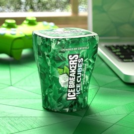 ICE BREAKERS Ice Cubes Spearmint Sugar Free Chewing Gum 40 pieces ( Pack of 6)