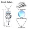 TUGHRA Owl Necklace for Men, Owl Pendant Necklaces S925 Sterling