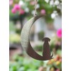 Image Industry Dog Silhouette Steel Moon Crescent - Hanging Ornament