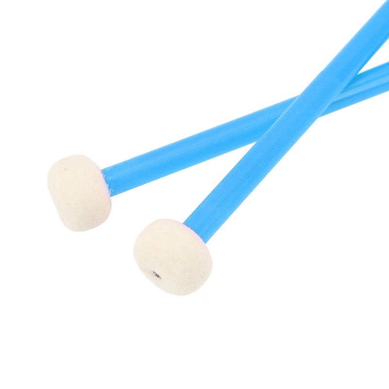 2Pcs Drum Mallet Felt Head Nylon Handle Double Headed Instrument