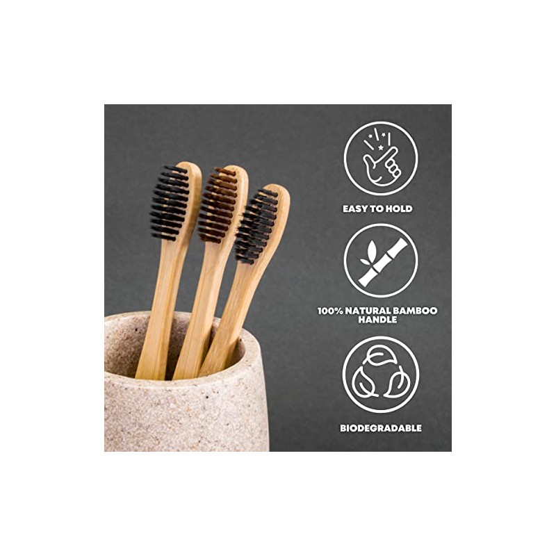 11 cepillos de dientes de bambú biodegradables