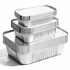 GGOLDMER 30 Pack Disposable Aluminum Foil Pans with Lids, 10x7.5