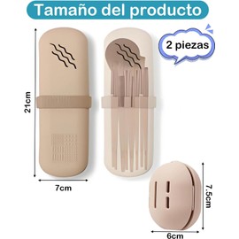 Estuche para Brochas de Maquillaje 2 Piezas, Bolsa para Brochas de Maquillaje y Estuche para Brochas, Diseño Compacto para Viajes y Uso Diario, Material de Silicona Durable y Flexible