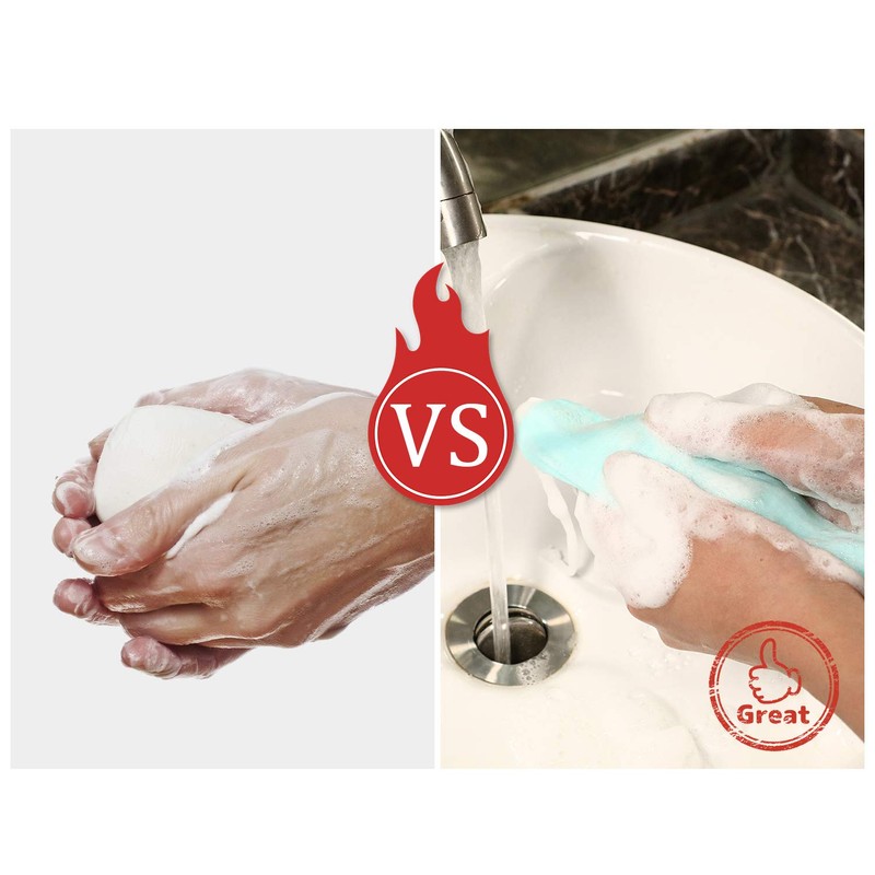 Boao Mesh Soap Bar Loofah Exfoliating Mesh Soap Saver Bag